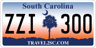 SC license plate ZZI300