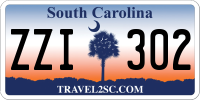 SC license plate ZZI302