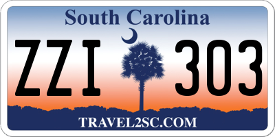 SC license plate ZZI303