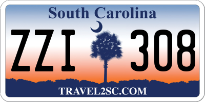 SC license plate ZZI308