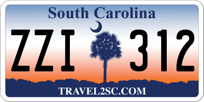 SC license plate ZZI312