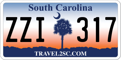 SC license plate ZZI317