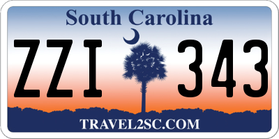 SC license plate ZZI343