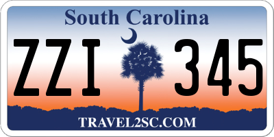 SC license plate ZZI345