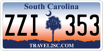 SC license plate ZZI353