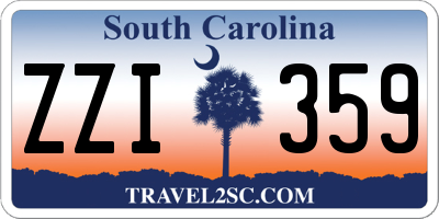 SC license plate ZZI359