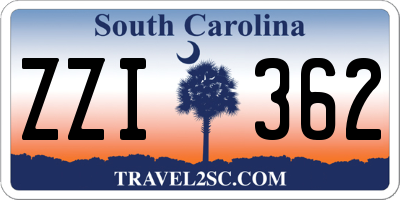 SC license plate ZZI362