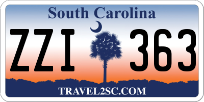 SC license plate ZZI363