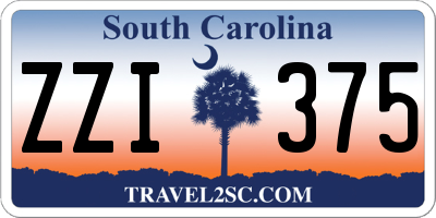 SC license plate ZZI375