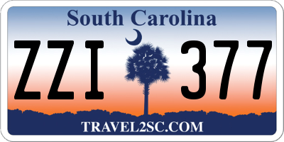 SC license plate ZZI377