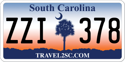 SC license plate ZZI378