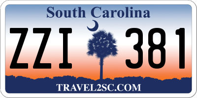 SC license plate ZZI381