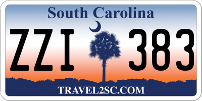 SC license plate ZZI383