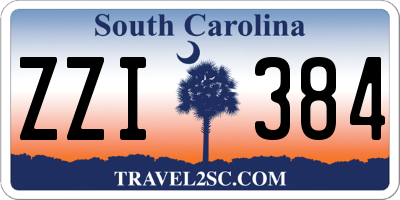 SC license plate ZZI384