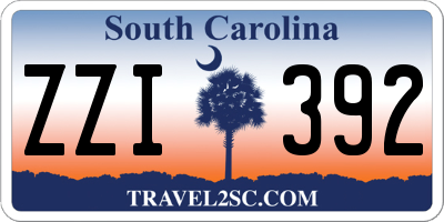 SC license plate ZZI392