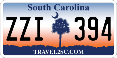 SC license plate ZZI394