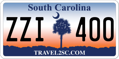 SC license plate ZZI400