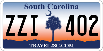 SC license plate ZZI402