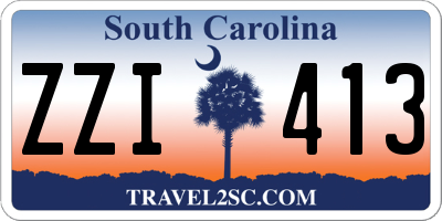 SC license plate ZZI413