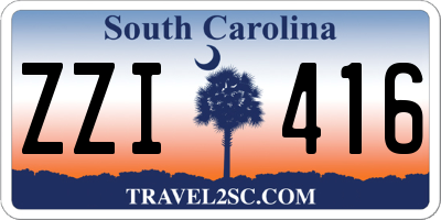SC license plate ZZI416