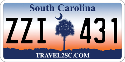SC license plate ZZI431