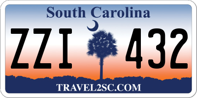 SC license plate ZZI432