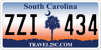 SC license plate ZZI434