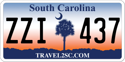 SC license plate ZZI437