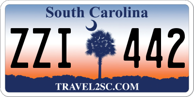 SC license plate ZZI442
