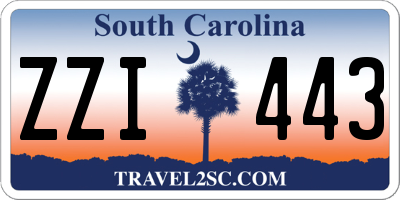 SC license plate ZZI443