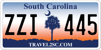 SC license plate ZZI445