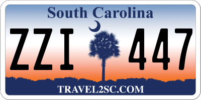 SC license plate ZZI447