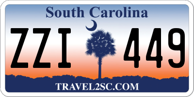 SC license plate ZZI449