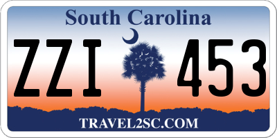 SC license plate ZZI453