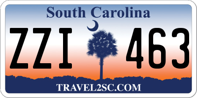 SC license plate ZZI463