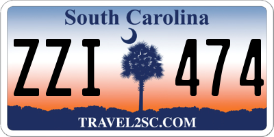 SC license plate ZZI474