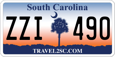 SC license plate ZZI490