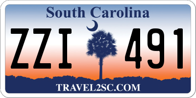 SC license plate ZZI491