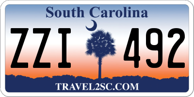 SC license plate ZZI492