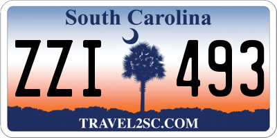 SC license plate ZZI493