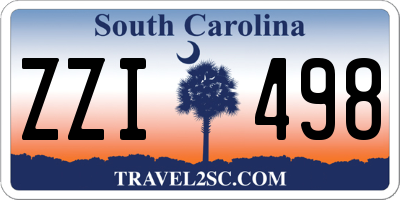 SC license plate ZZI498