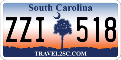 SC license plate ZZI518