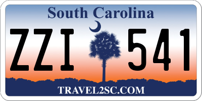 SC license plate ZZI541