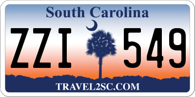 SC license plate ZZI549