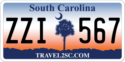 SC license plate ZZI567