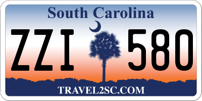 SC license plate ZZI580