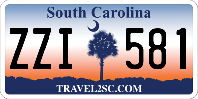 SC license plate ZZI581