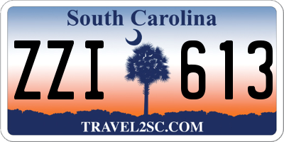 SC license plate ZZI613