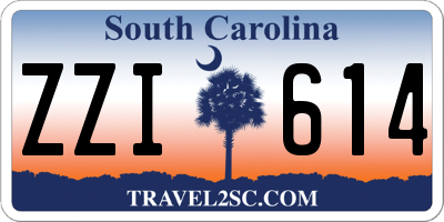 SC license plate ZZI614