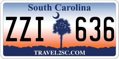 SC license plate ZZI636